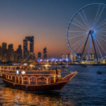 Dhow Cruise Dubai Marina cruising along Ain Dubai and JBR 1