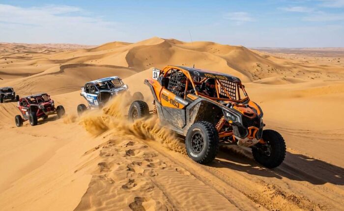 Maverick Can-am xs convoy dune bashing in Dubai