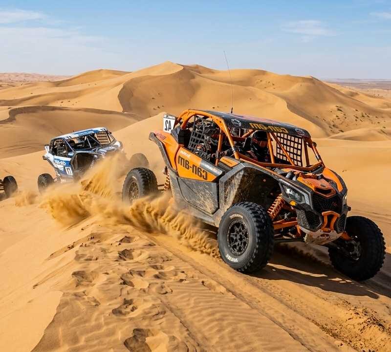 Maverick Can-am xs convoy dune bashing in Dubai