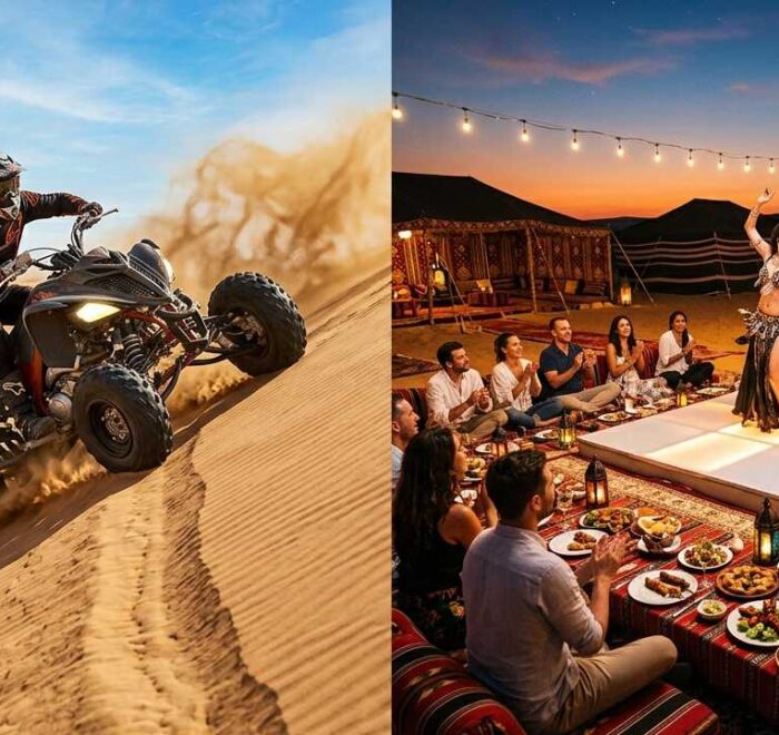 Quad Biking on sand dinner in the desert belly dance 1