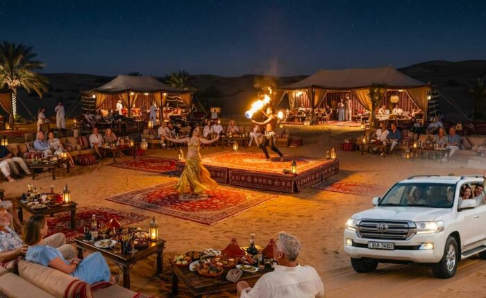 VIP desert safari dubai premium camp belly dance dinner buffet 1