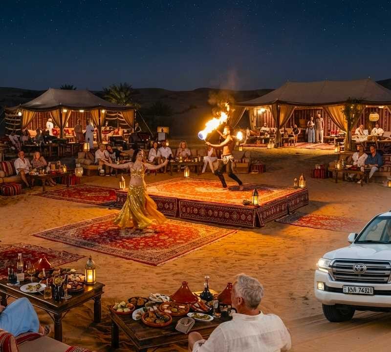 VIP desert safari dubai premium camp belly dance dinner buffet 1