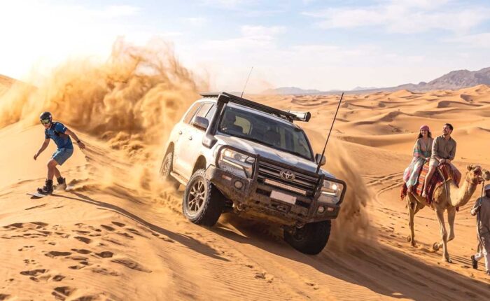 lc 200 dune bashing camel riding and sandboarding 1